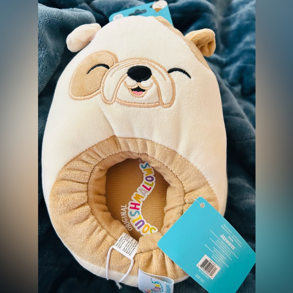 Kid’s Squishmallow Puppy Slippers